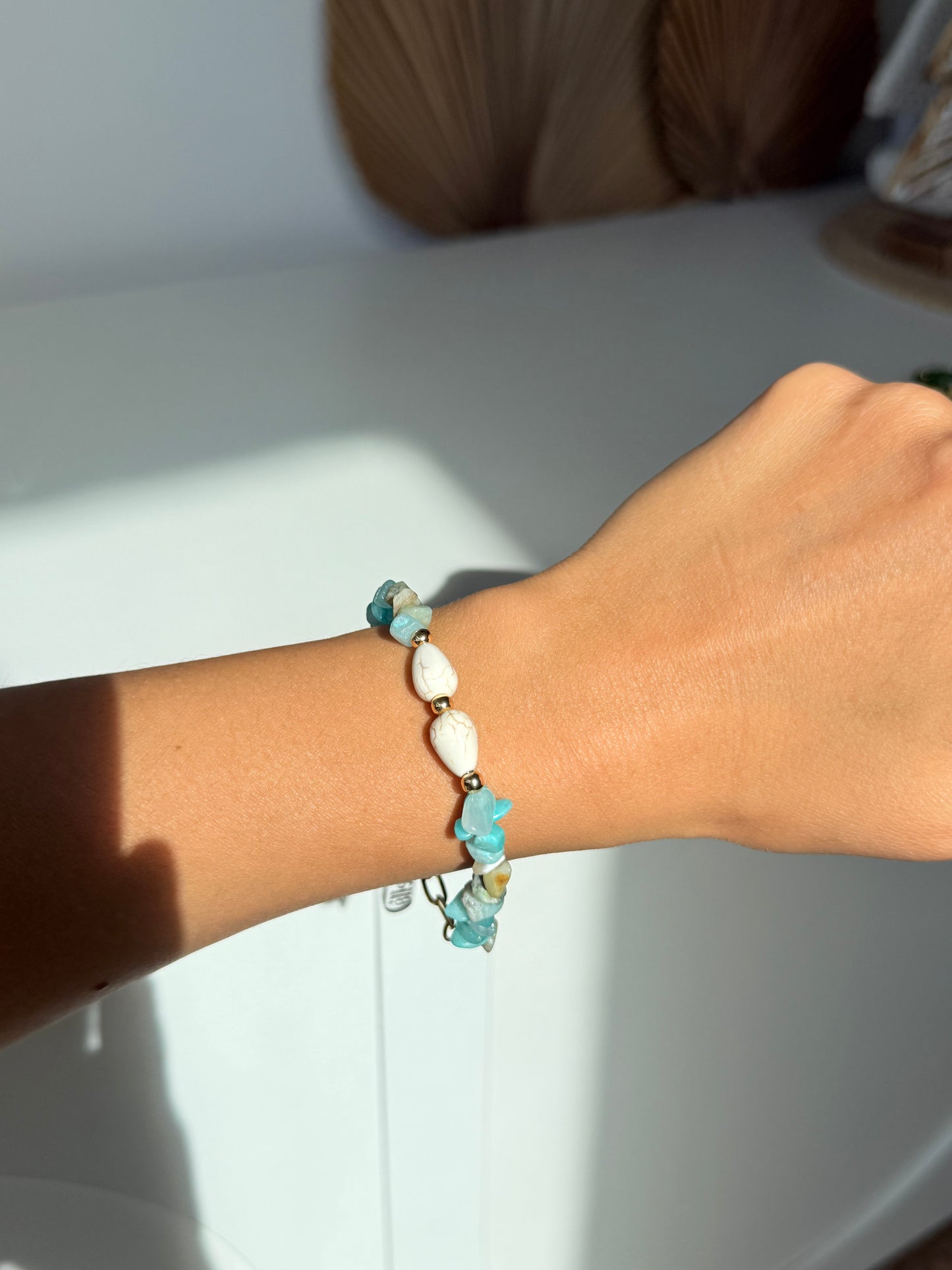 Pulsera escallas amazonita Maldivas