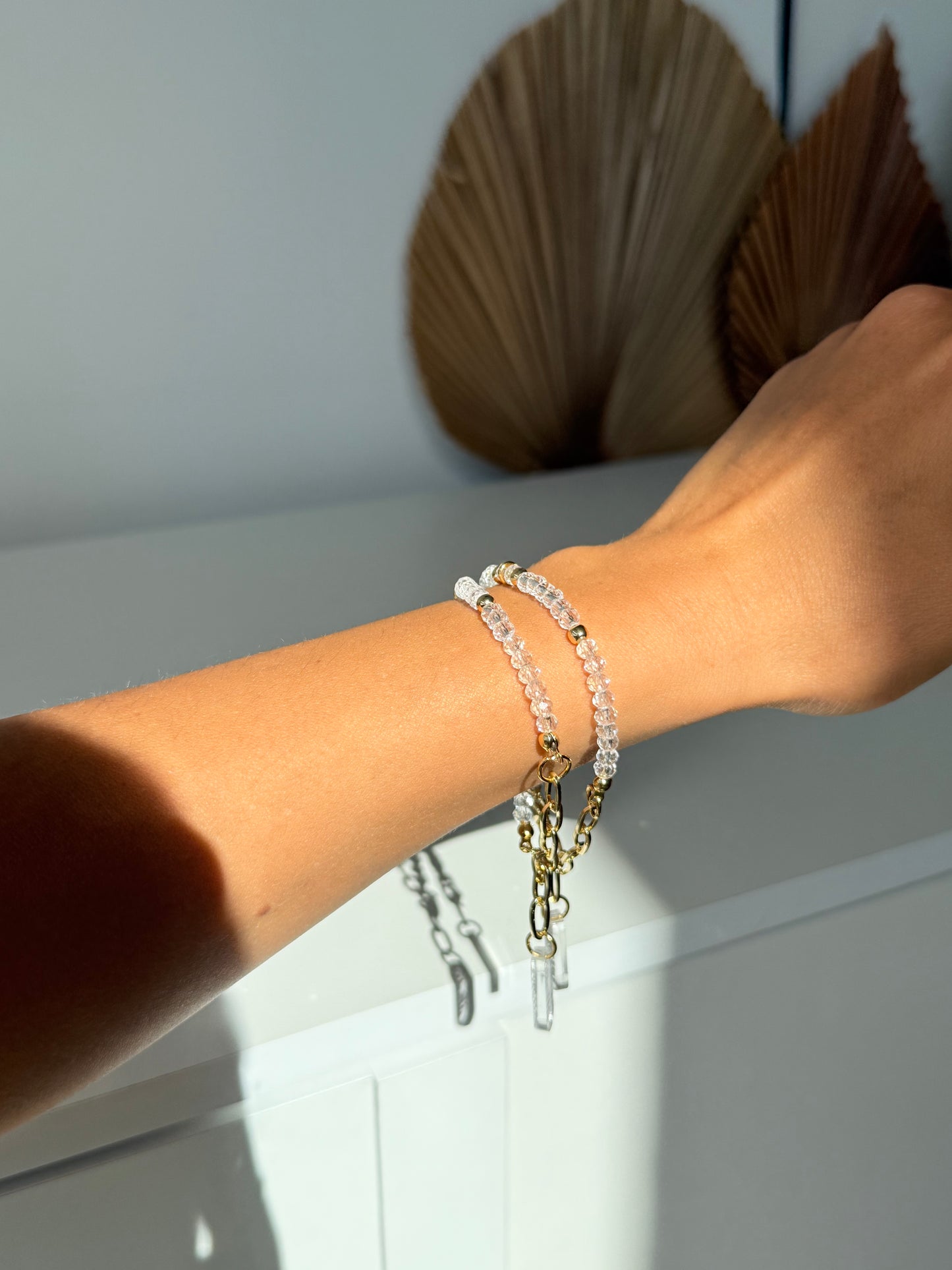 Pulseras cristales blanco