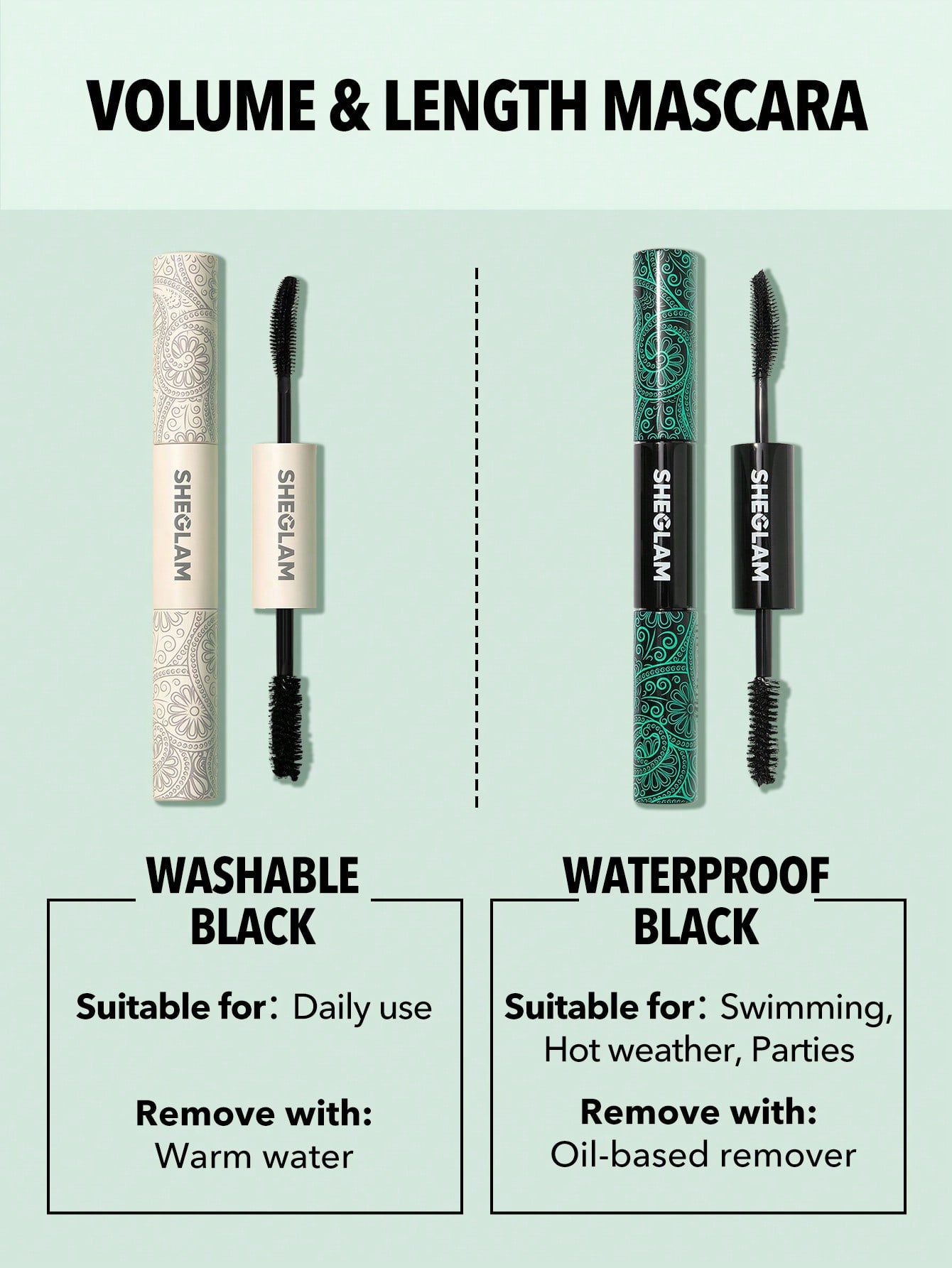 Máscara de pestañas WATERPROFF 2 en 1
