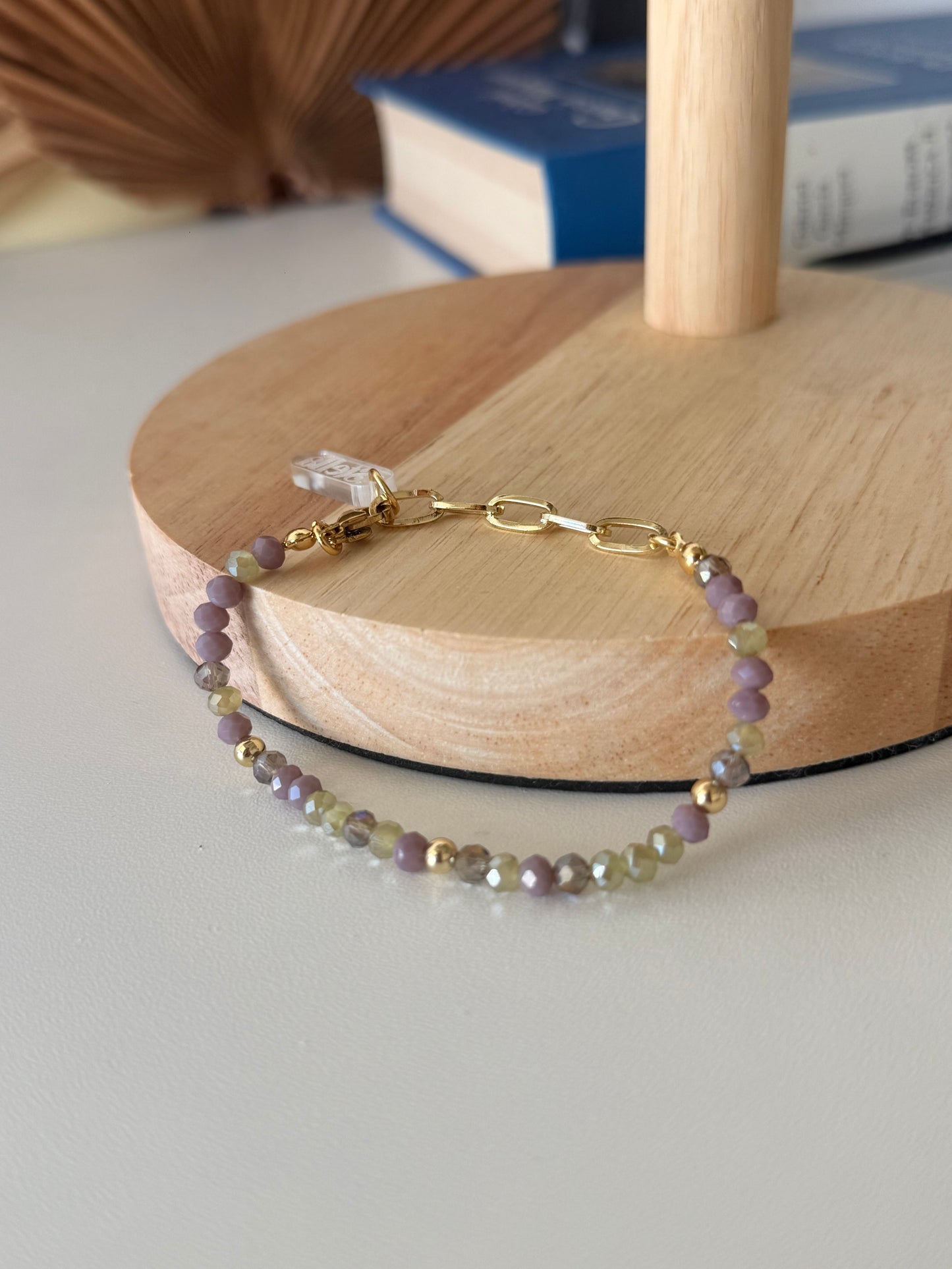 Pulseras cristales lilas