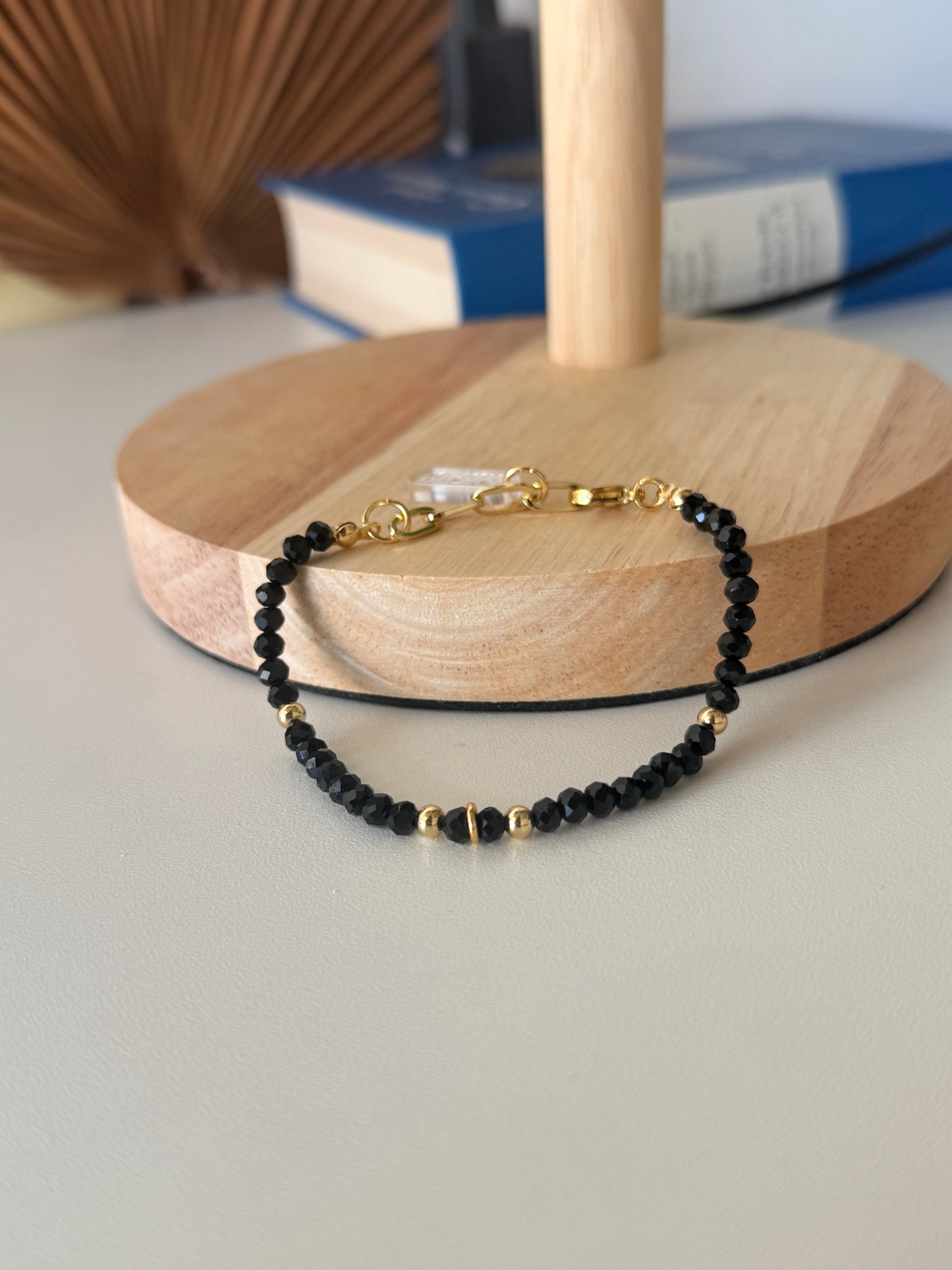 Pulseras cristales negra