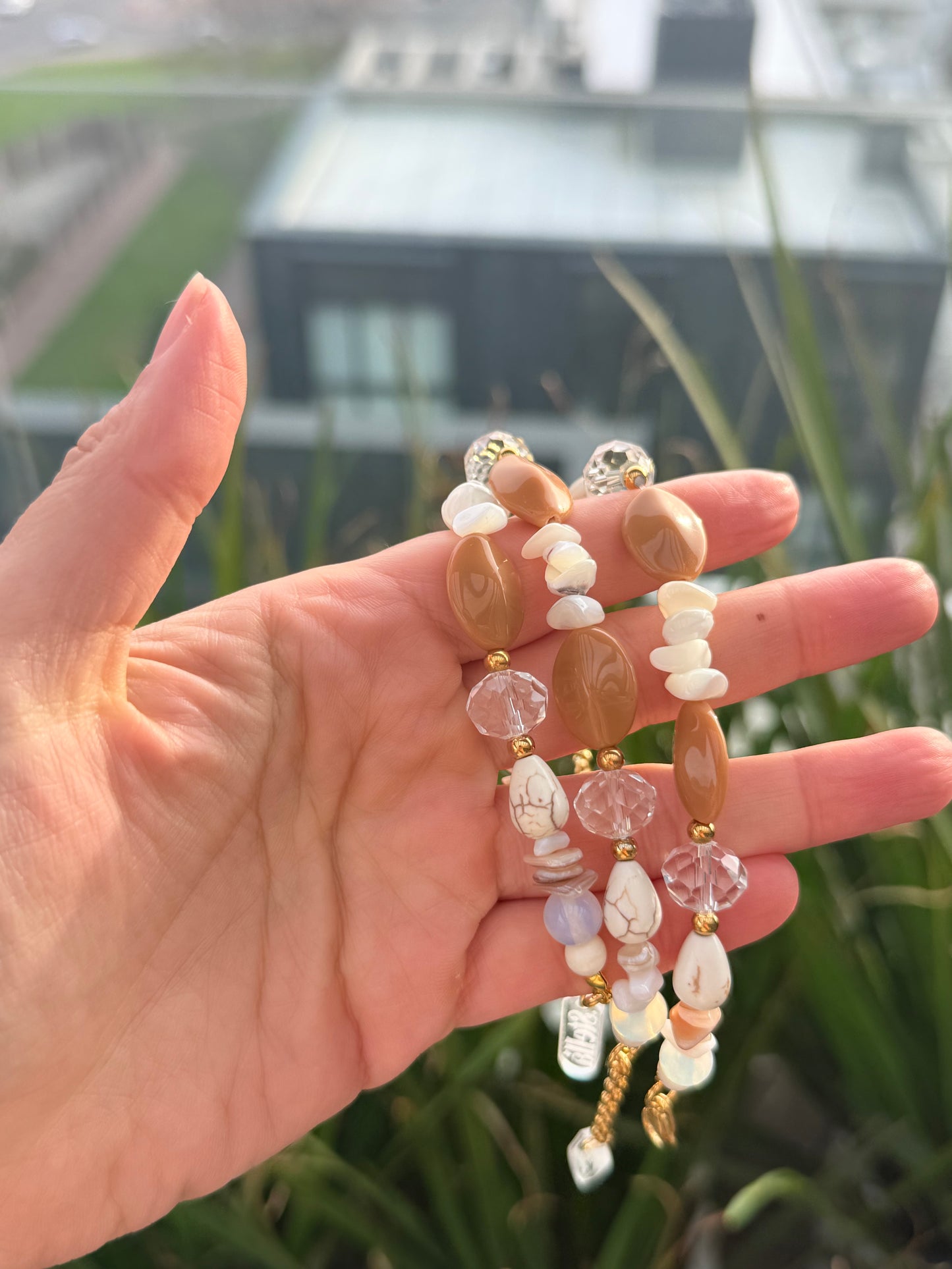 Pulsera Cairo tonos beige v2