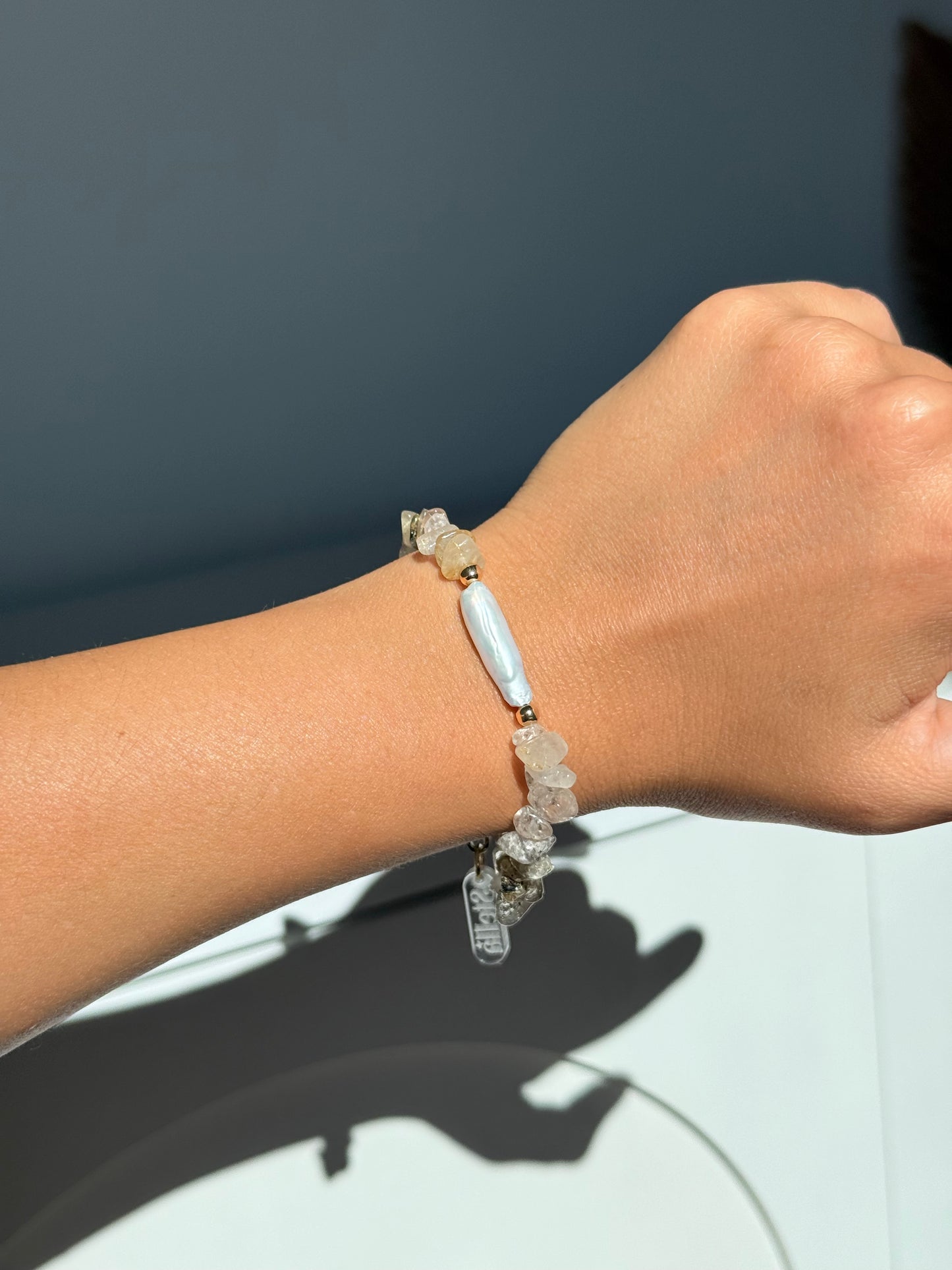 Pulsera escallas cuarzo rutilado