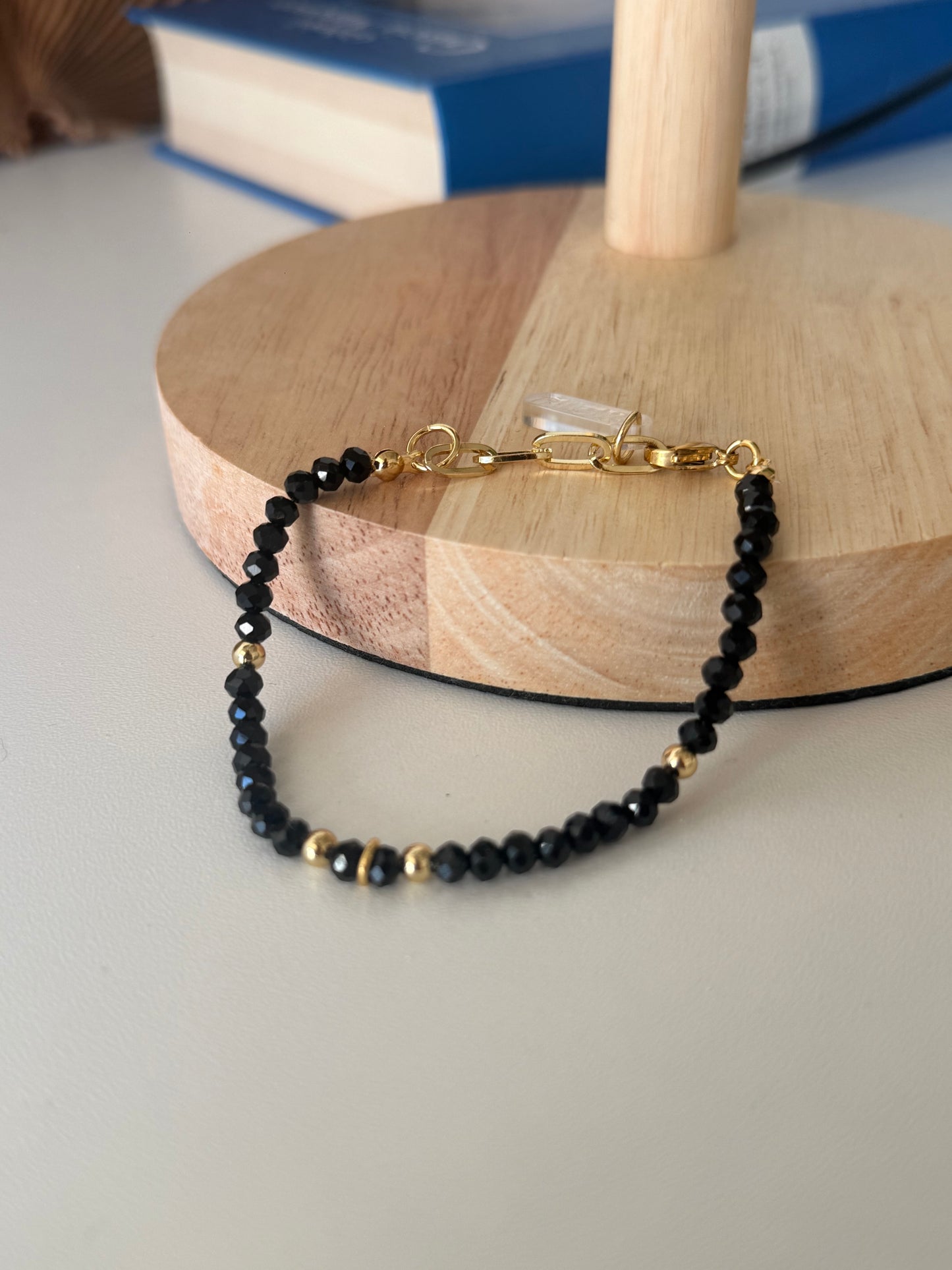 Pulseras cristales negra