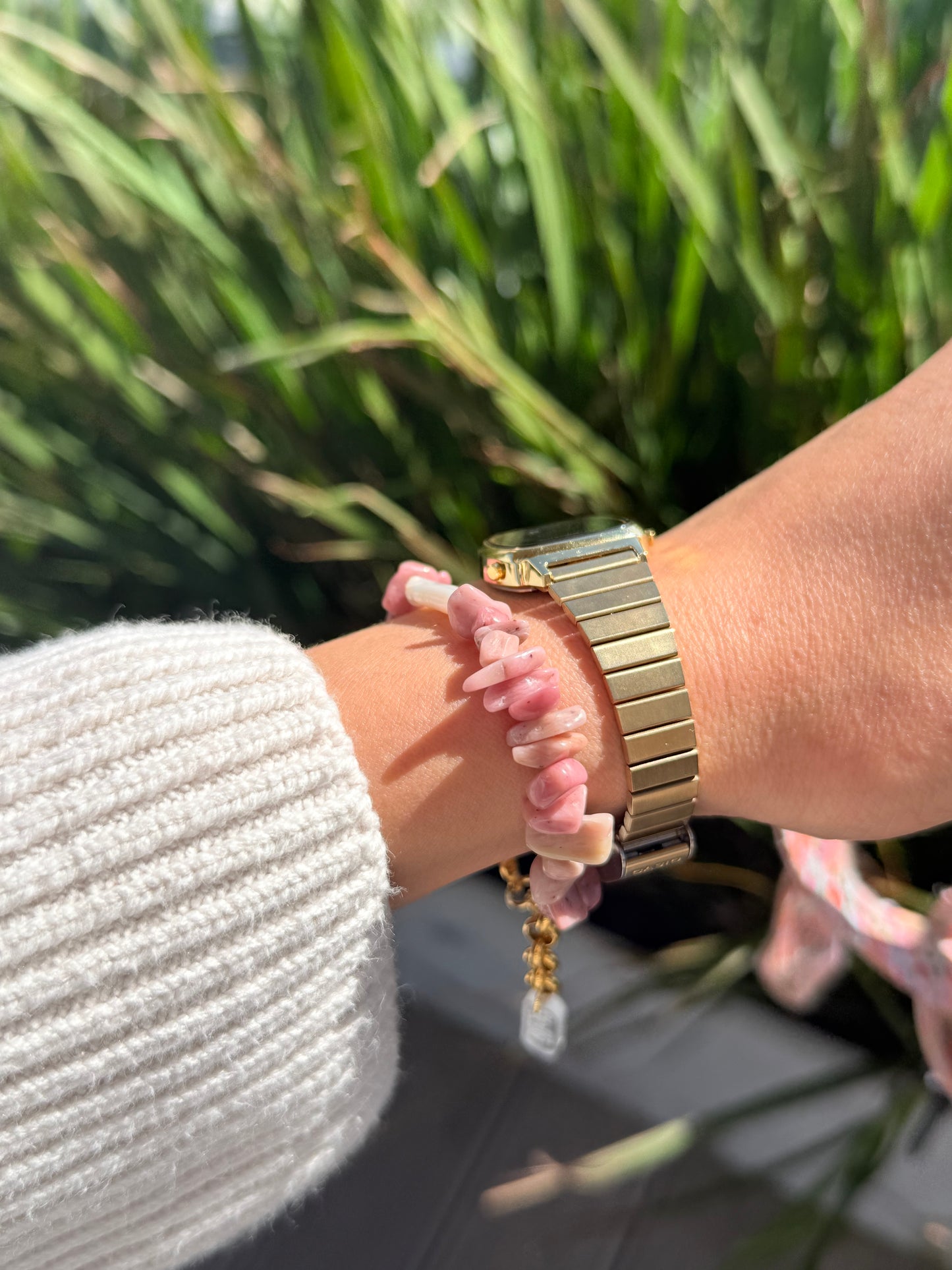 Pulsera escallas rodonita rosa - Amor y Equilibrio 🩷