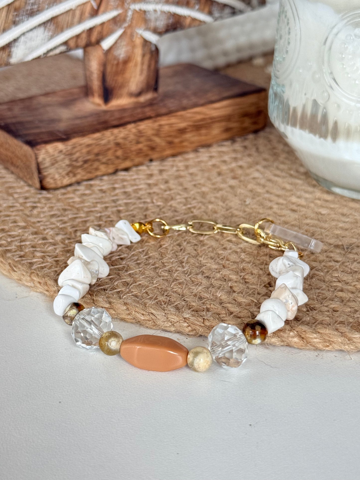 Pulsera Túnez blanco
