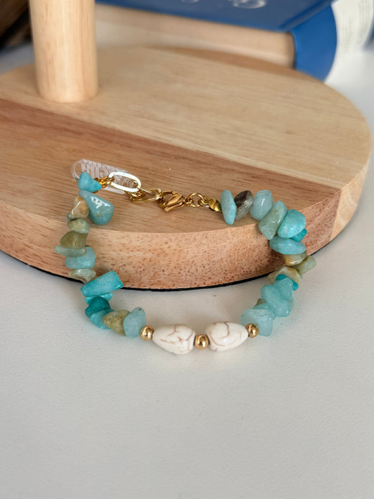 Pulsera escallas amazonita Maldivas