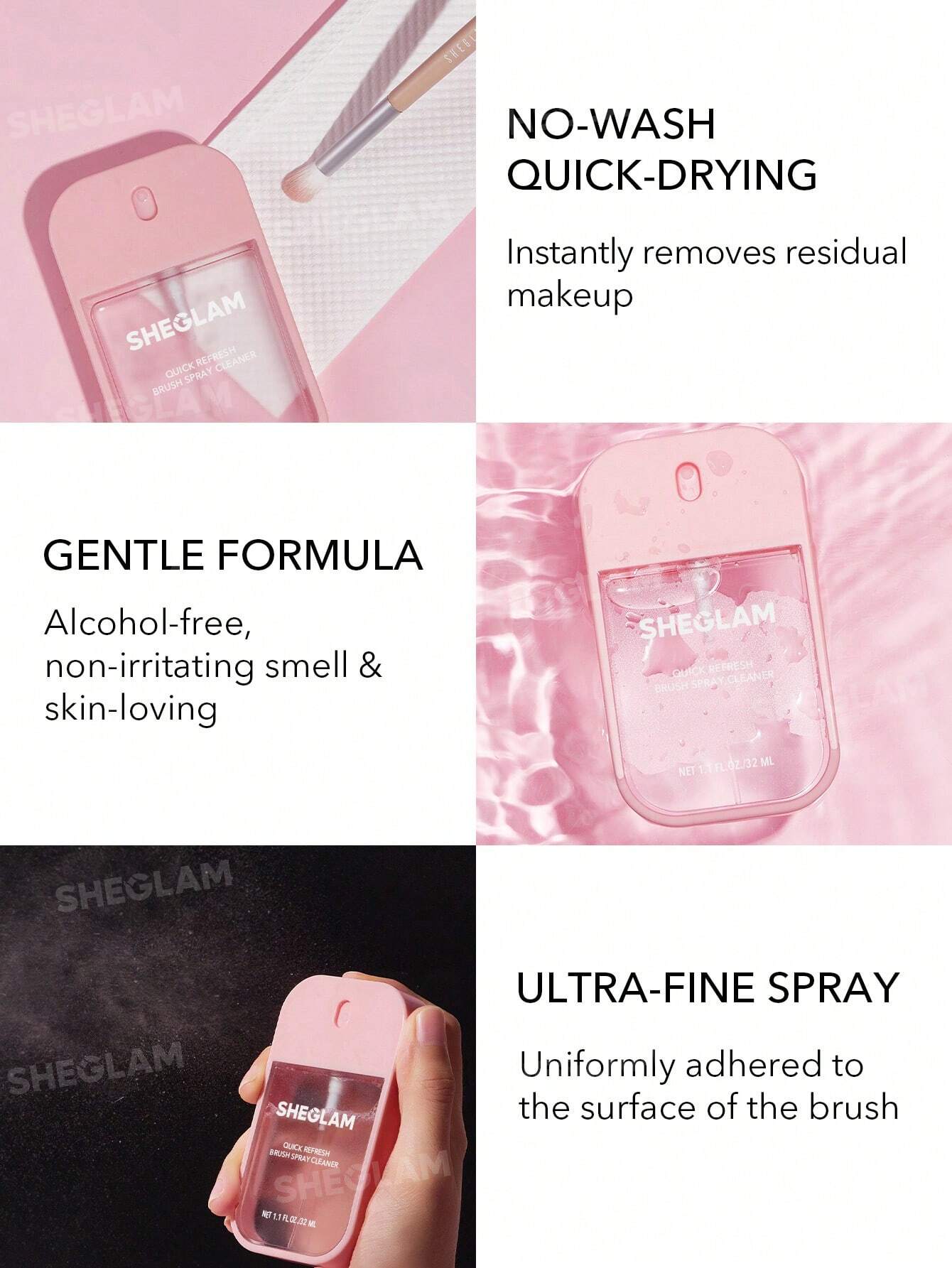 Limpia brochas spray SHEGLAM