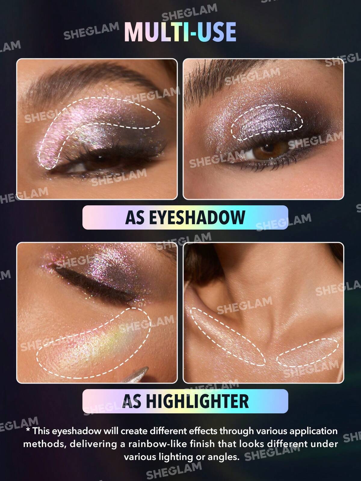 Sombra con glitter compacta