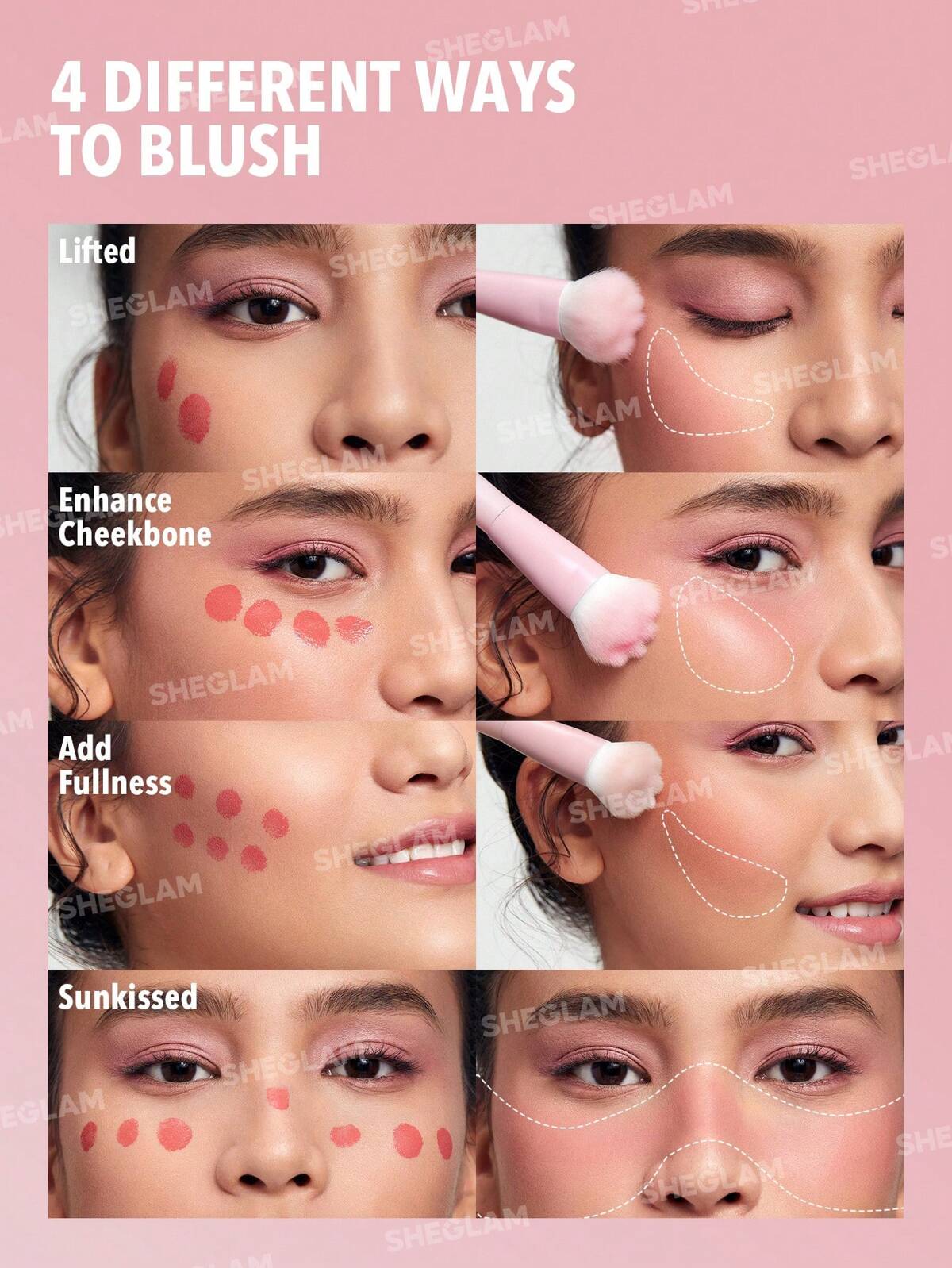 Brocha para productos líquidos- Sheglam color bloom brush