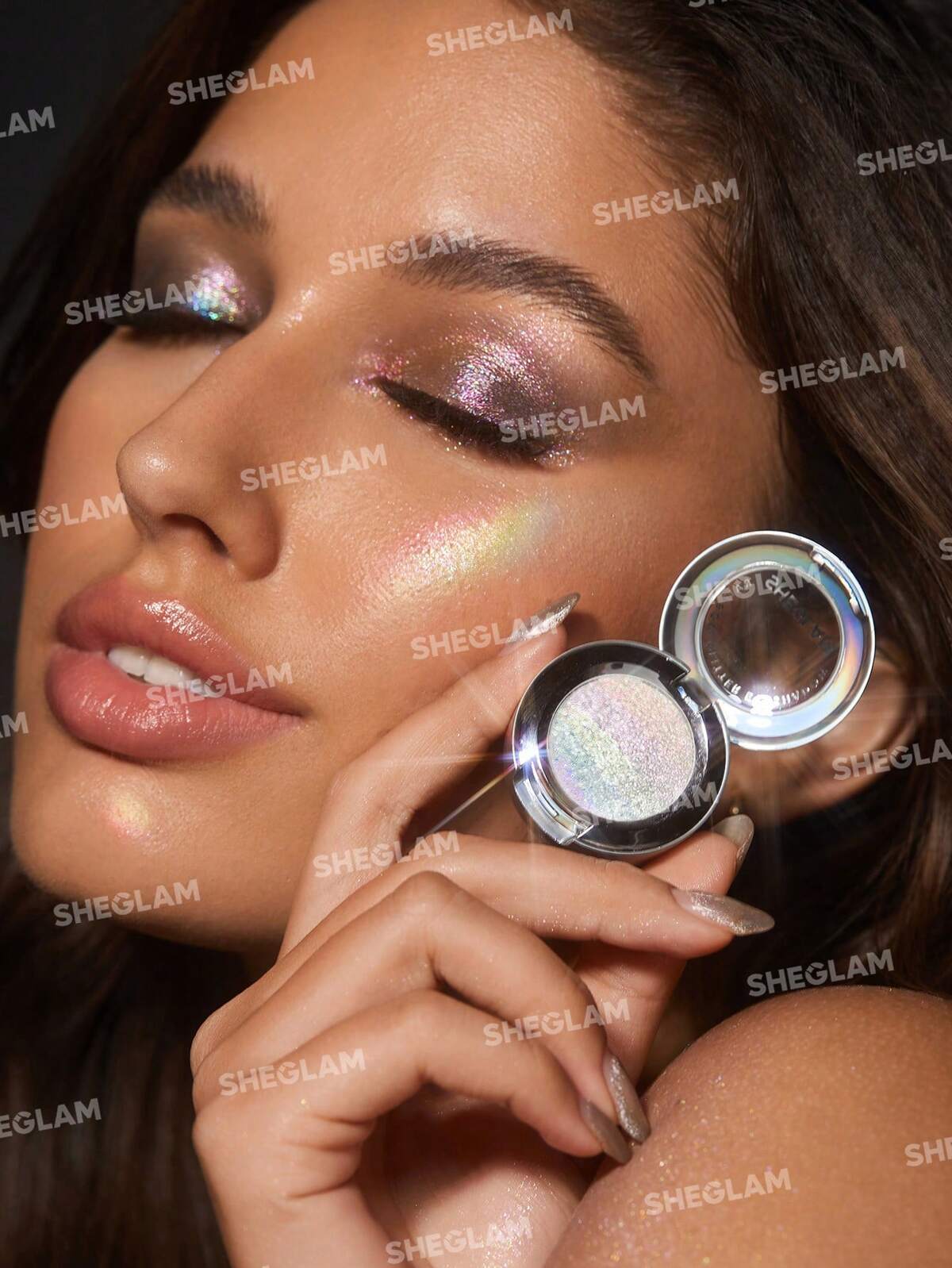Sombra con glitter compacta