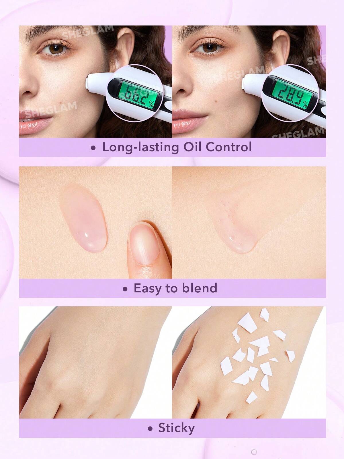 Primer hidratante Blueberry + AHA- Sheglam
